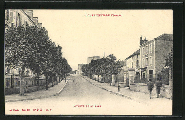 Postcard of Avenue de la Gare, Contrexeville