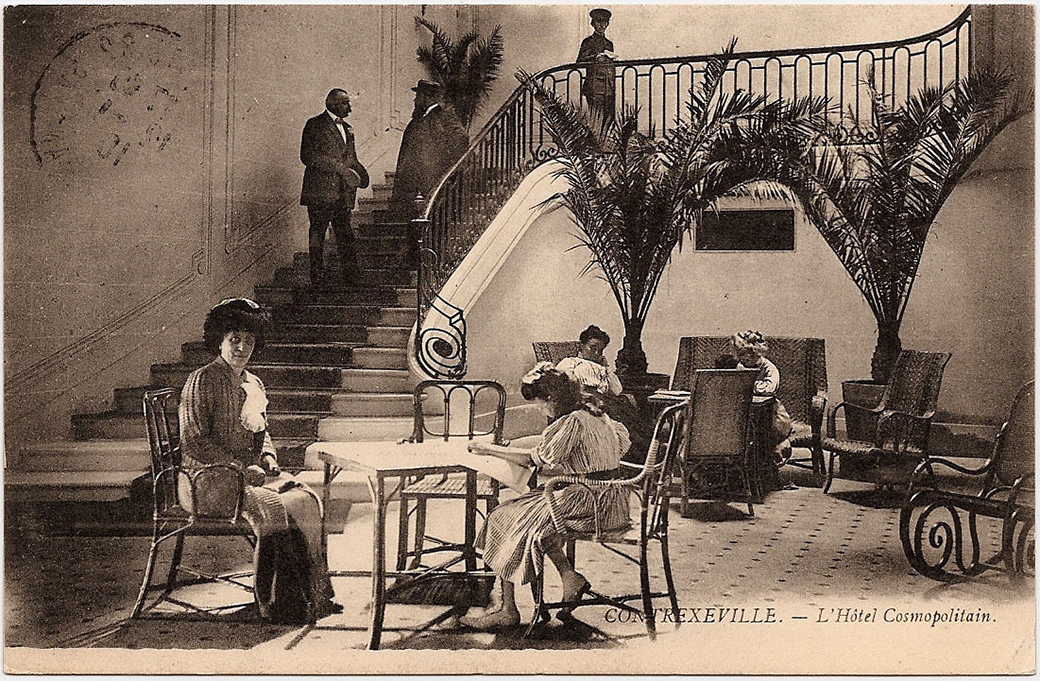 Lobby of Hotel Cosmopolitan, ca. 1905