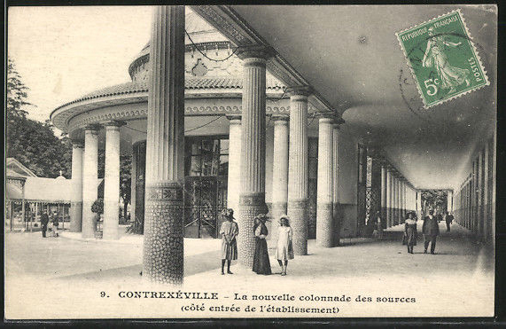 Postcard image of the Colonnade at Contrexeville