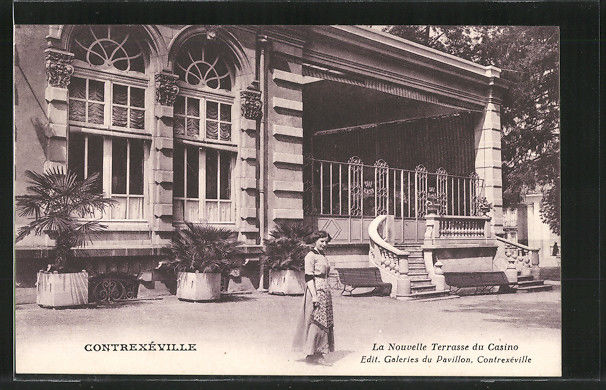 Postcard showing the new terrace of the Casino, ca. 1910