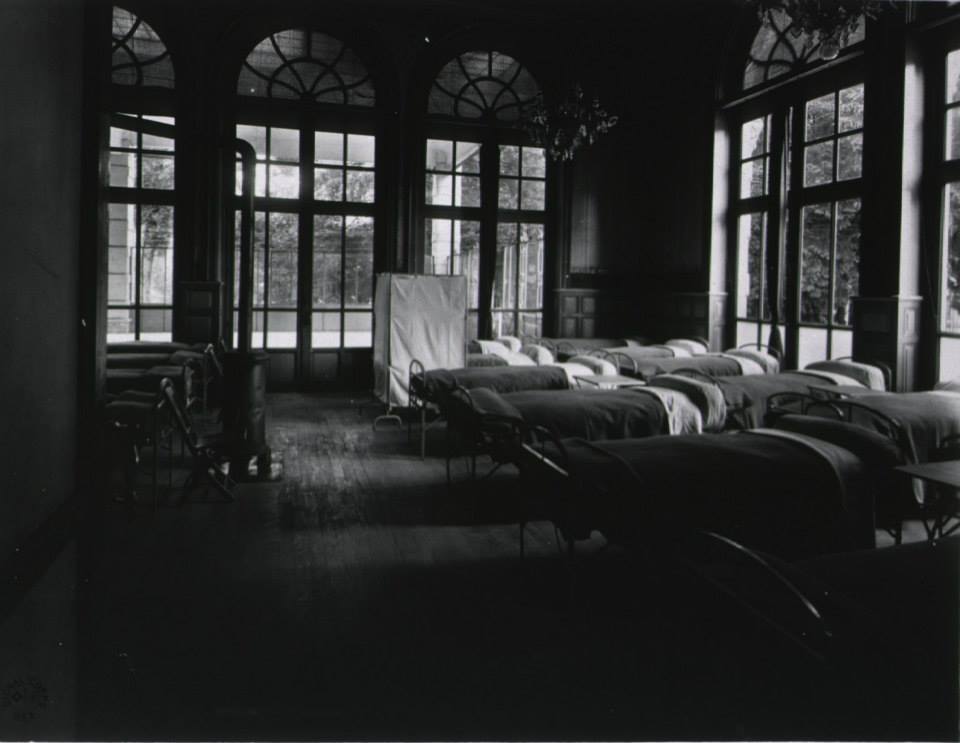 Patient beds set up to accommodate expanded census during the Meuse-Argonne drive
