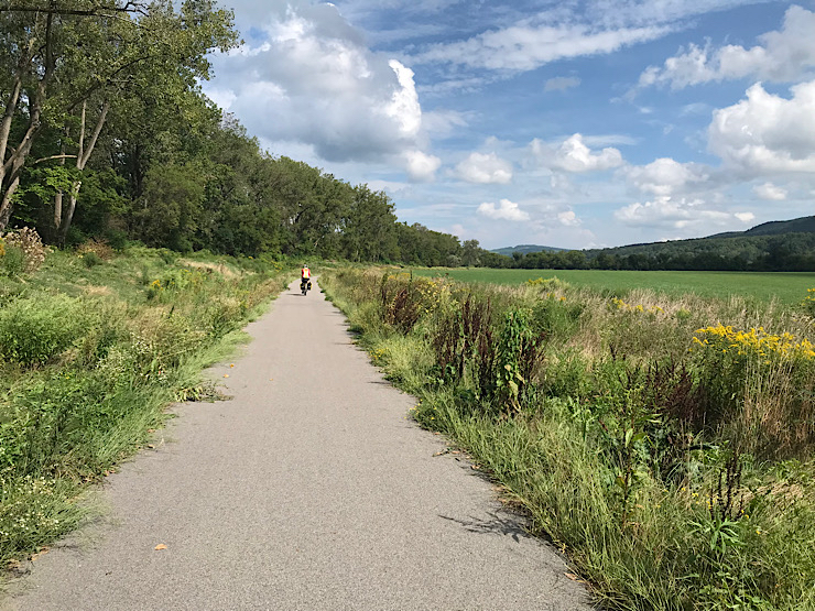 Bike trail in the Mohawk River Valley