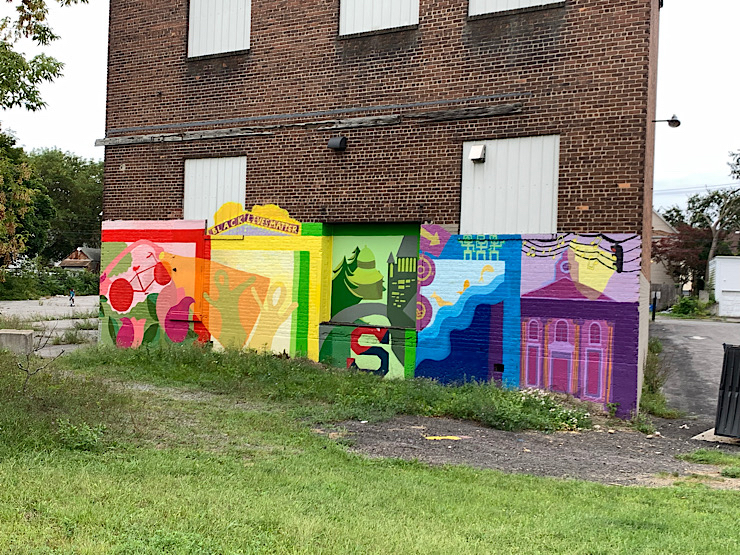 mural on the outskirts of Schenectady