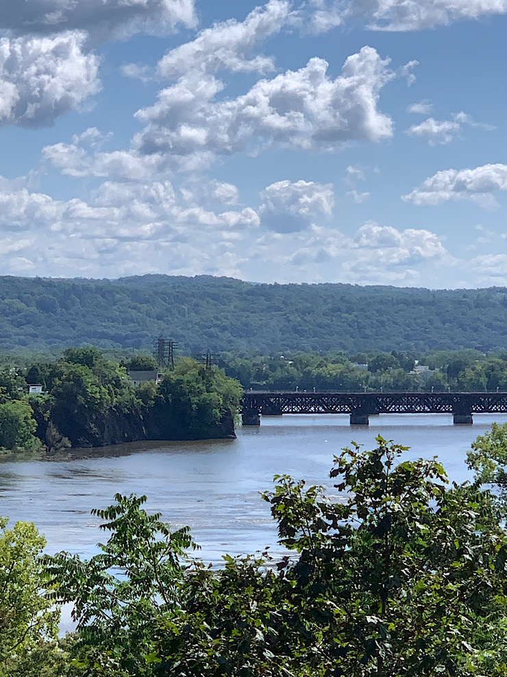 Mohawk River, looking downstream from Cohoes Falls
