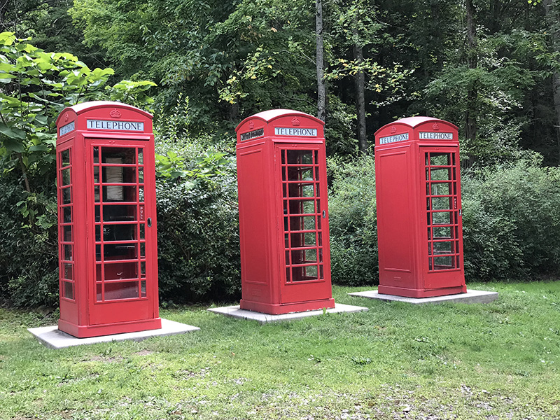 British phone booths at Kentuck Knob