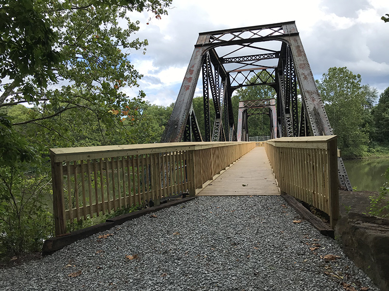 Bridge across the Yough to a picnic spot