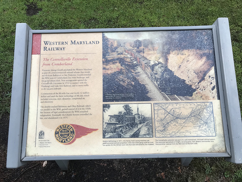 Sign about the Western Maryland Railroad