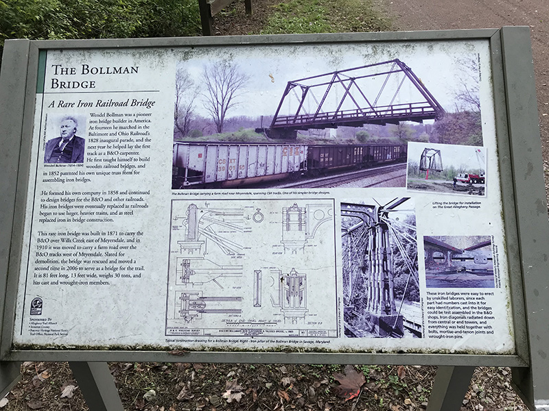 Sign about Bollman Bridge