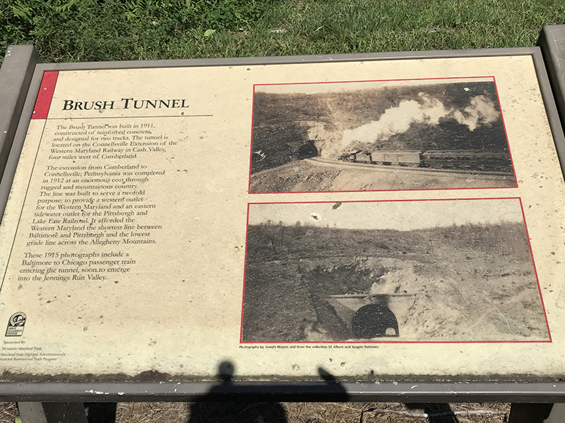 Sign about Brush Tunnel