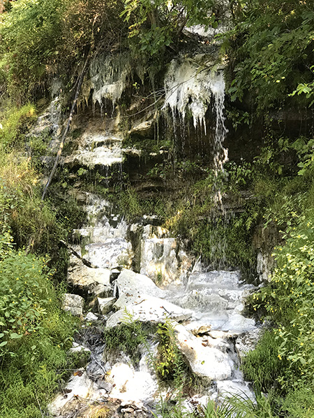 White waterfall