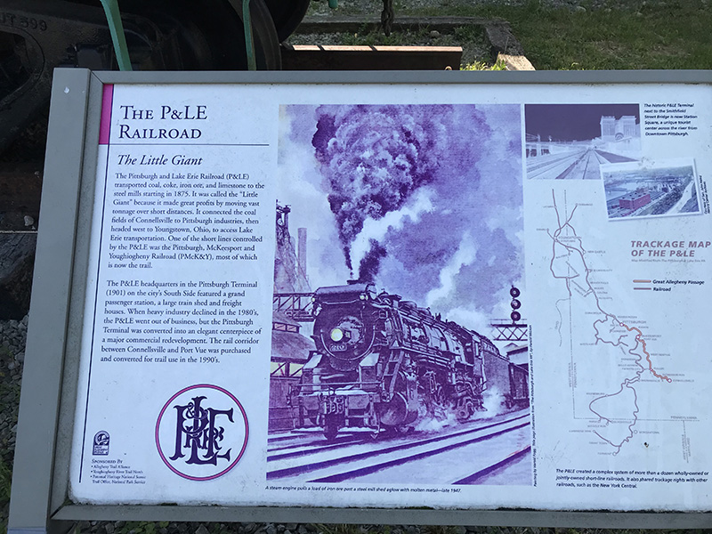 Sign about the P&LE Railroad