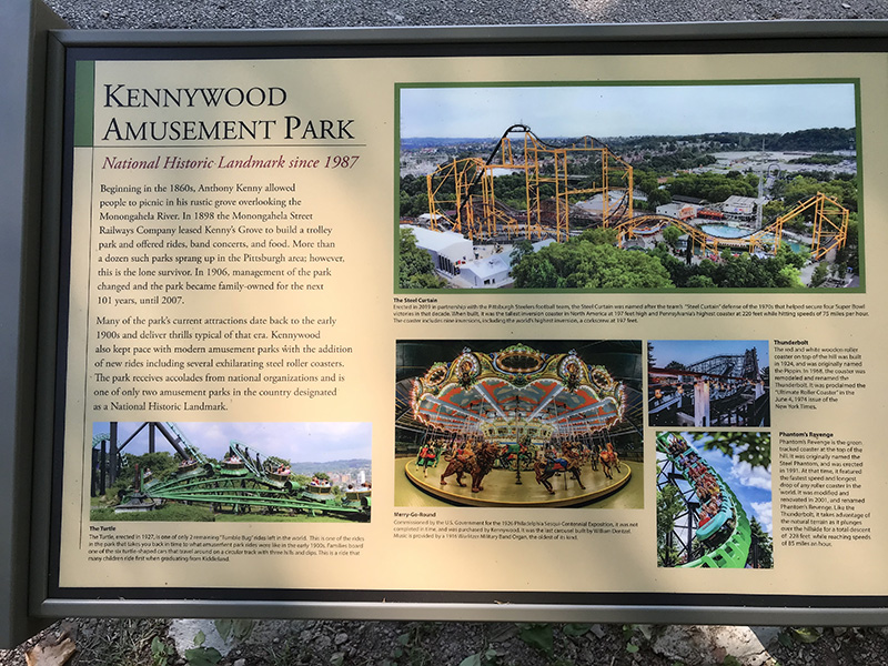 Sign for Kennywood Amusement Park