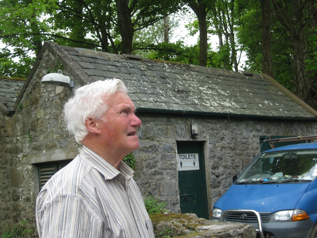 Mattie Farrell has lived in the neighboring townland of Dromorehill for many years, and was helpful to us in locating sites where family members lived generations ago.