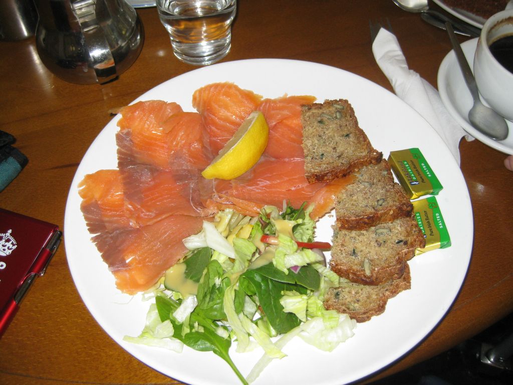 Smoked salmon -- one of my favorite treats from this part of the world. (Lunch at Coole Park.)