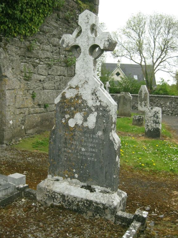 Marker for members of the Cooney family in Kiltartan Cemetery