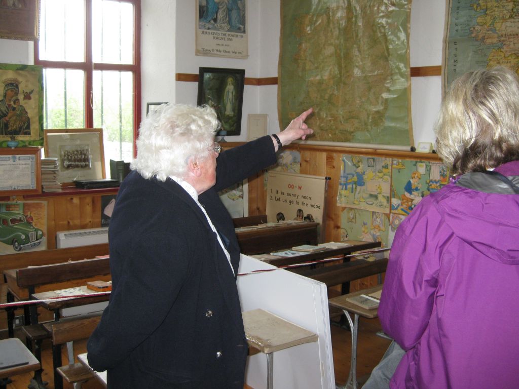 Sister DeLourdes, inside the KiltartanGregory Museum, which devotes one room to the history of the school.