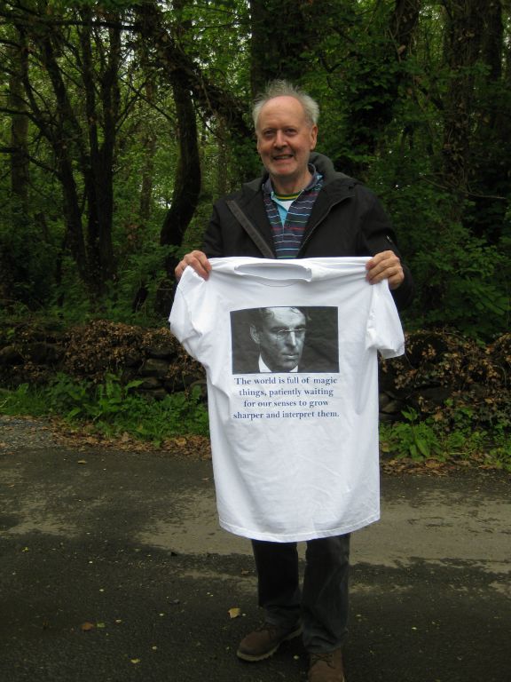 I encountered a W. B. Yeats devotee, who assumed I was part of the "Yeats Tour." He offered to sell me a T-shirt, but I explained that I was on a different kind of tour and asked if I might photograph the shirt instead.