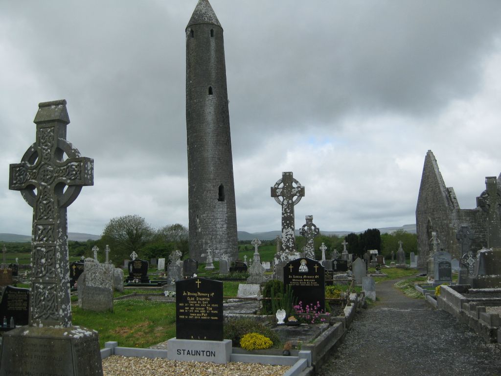 The round tower at Kilmacduagh was repaired in 1879