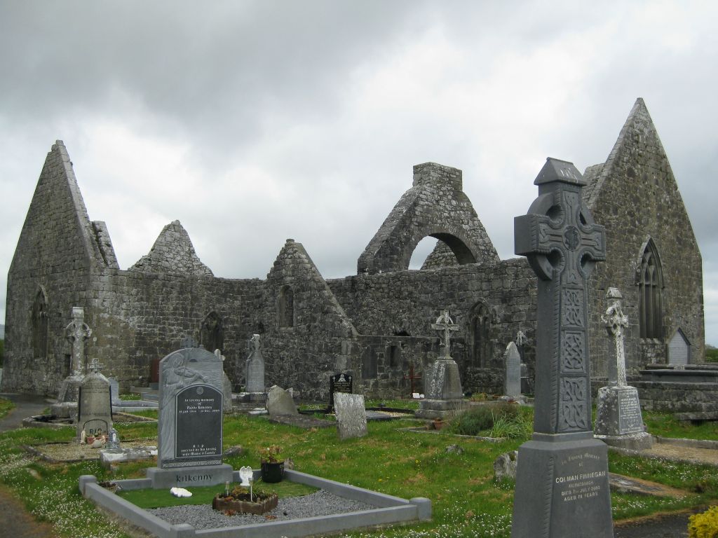 The monastery at Kilmacduagh was founded in the 7th century by Colman, son of an Irish chieftain, Duagh.