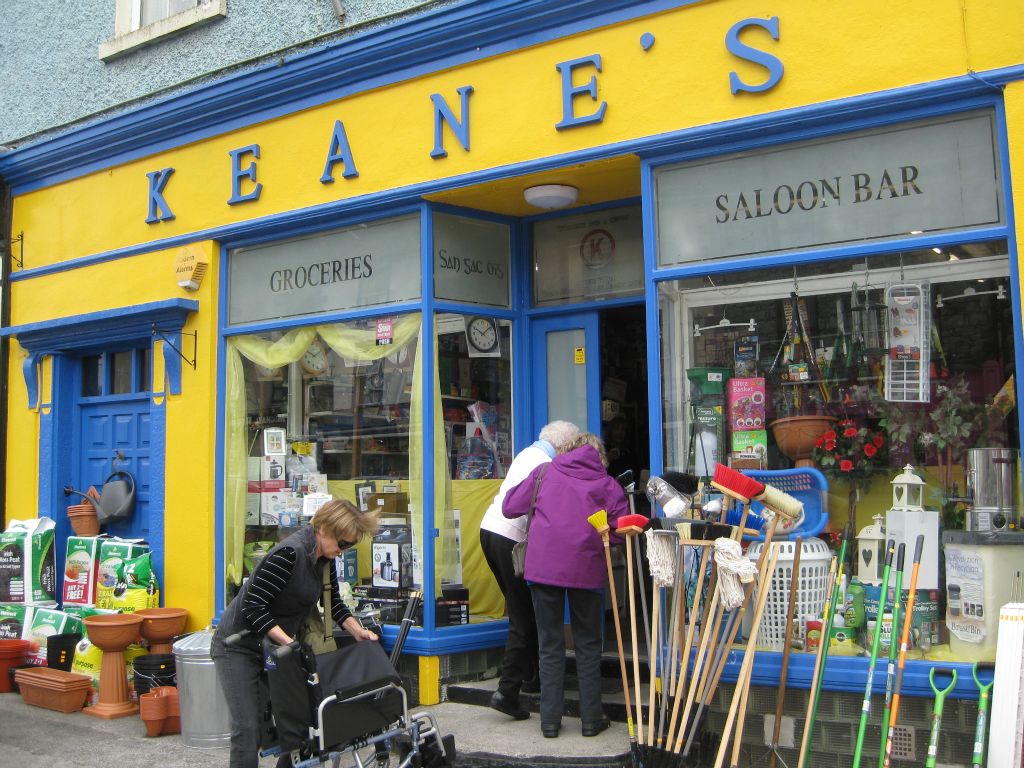 Keane's is a business with a long history in Gort (since 1812.) We went inside for a visit.