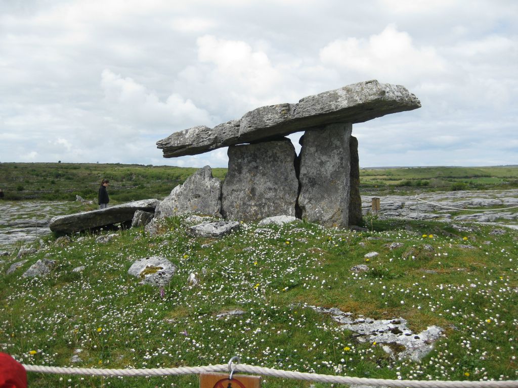 The Poulnabrone dolmen was constructed by ancient people to commemorate their dead.