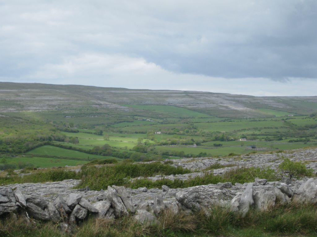 A view of the Burren from a distance.