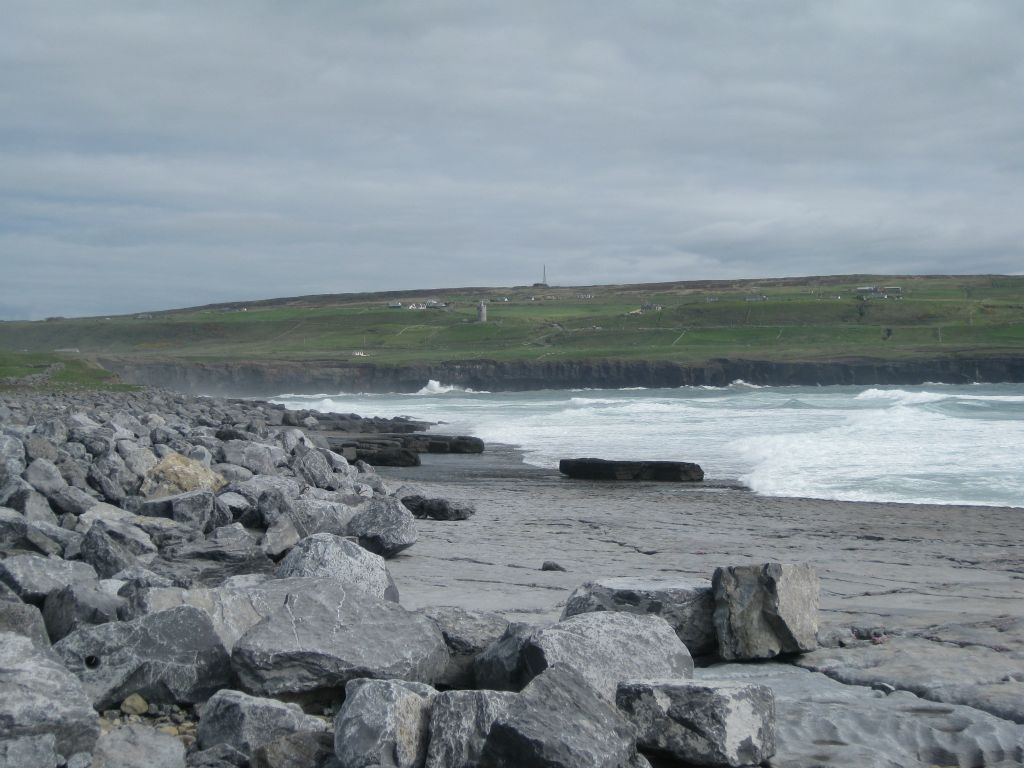 The Doolin Bay with its impressive surf