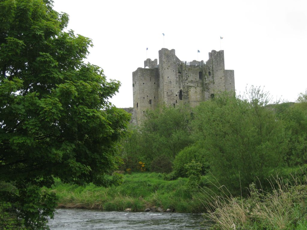 Trim Castle, as seen from the banks of the River Boyne