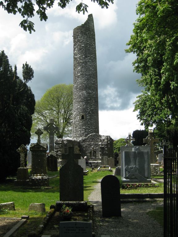 The round tower at Monasterboice, about 1,000 years old.