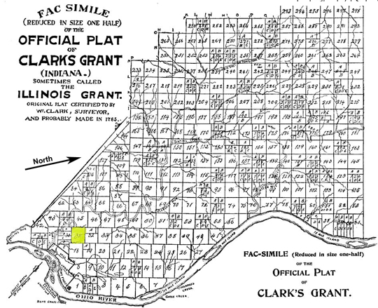 map of Clark's grant