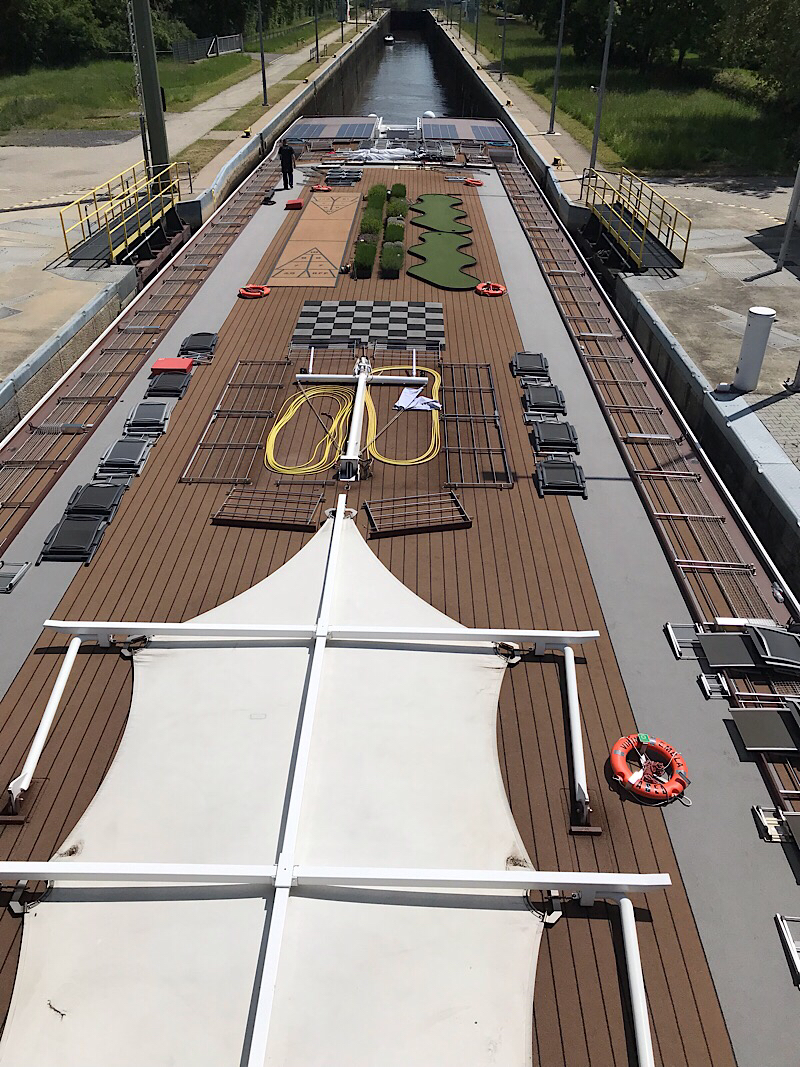 Top of the Viking Cruises barge