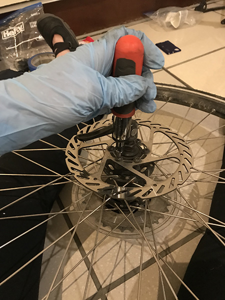Removing a brake rotor