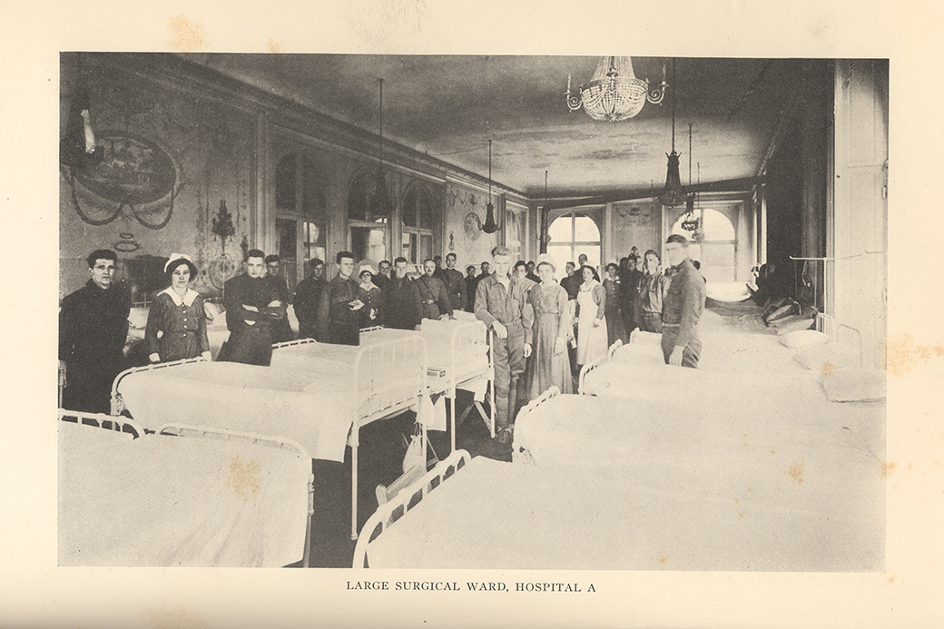 Large surgical ward, Hospital A, Hotel Cosmopolitan, 1918