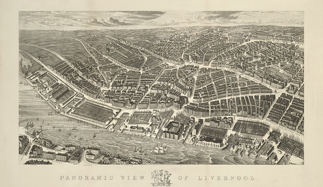 Panoramic view of the City of Liverpool, 1847
